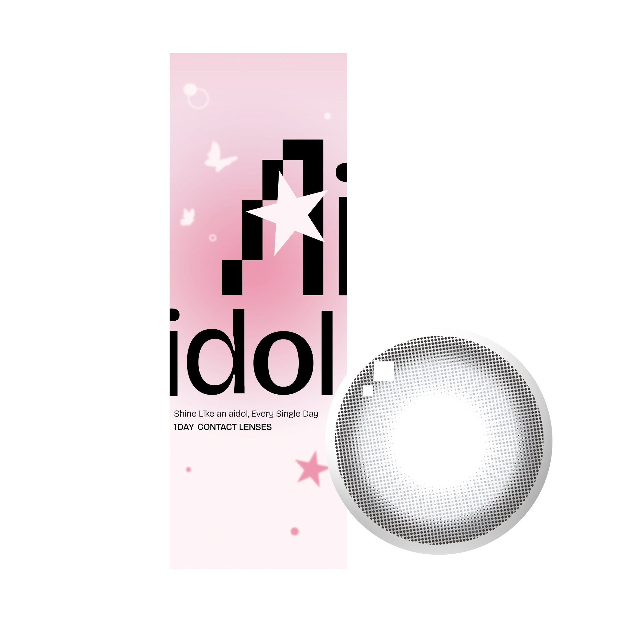 【ワンデー1箱10枚】Aidol L-gray.1day (グレー) ±0.00