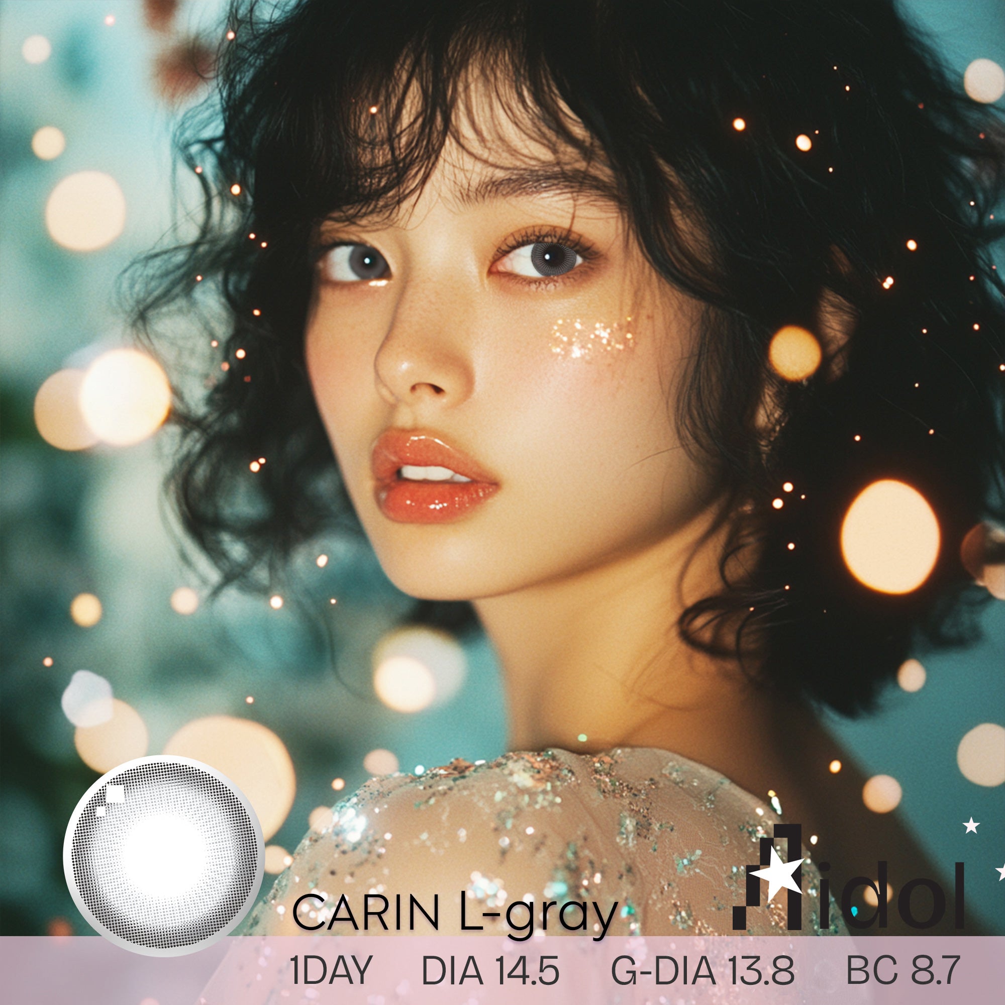 【ワンデー1箱10枚】Aidol L-gray.1day (グレー) ±0.00