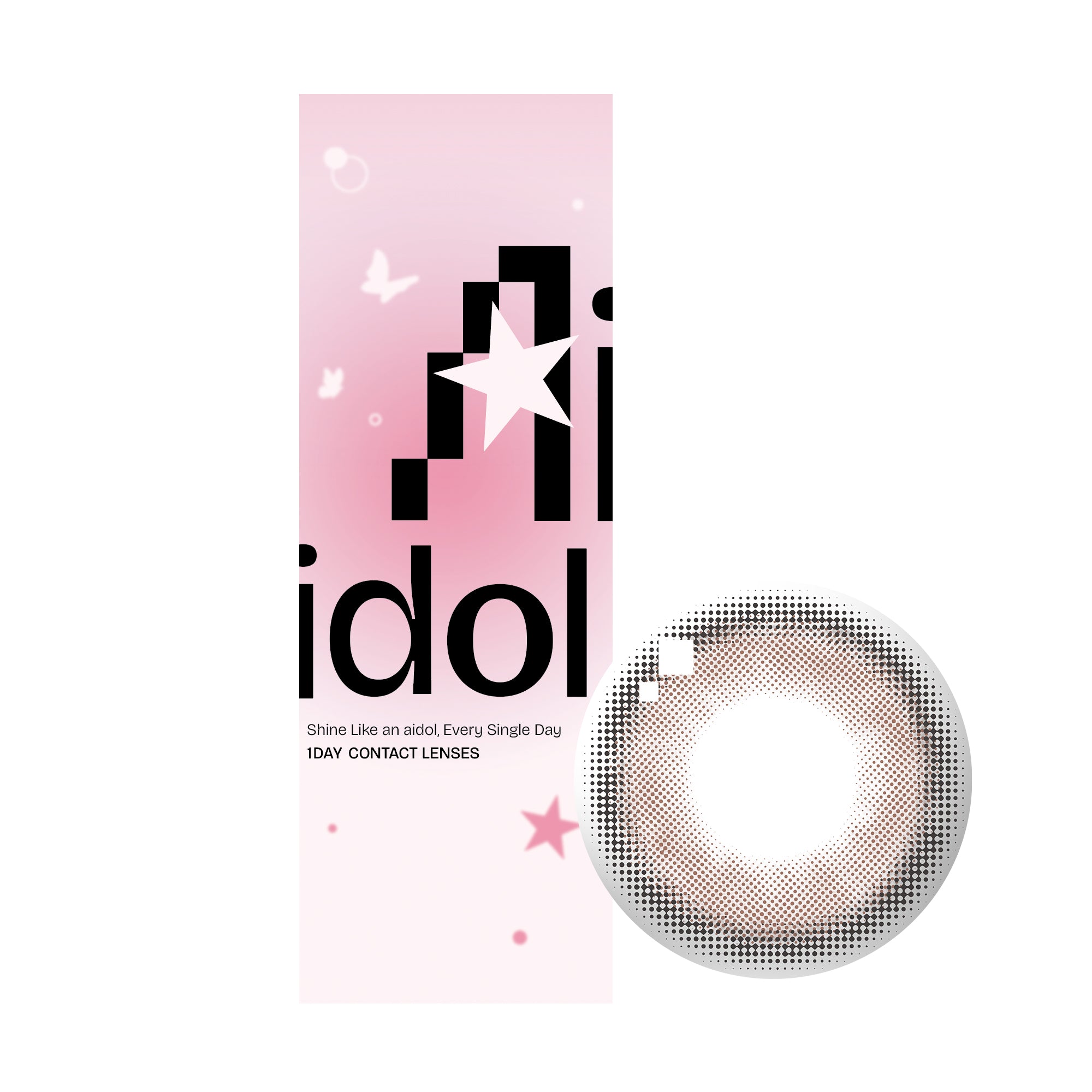 【ワンデー1箱10枚】Aidol C-pink.1day (ピンク) ±0.00