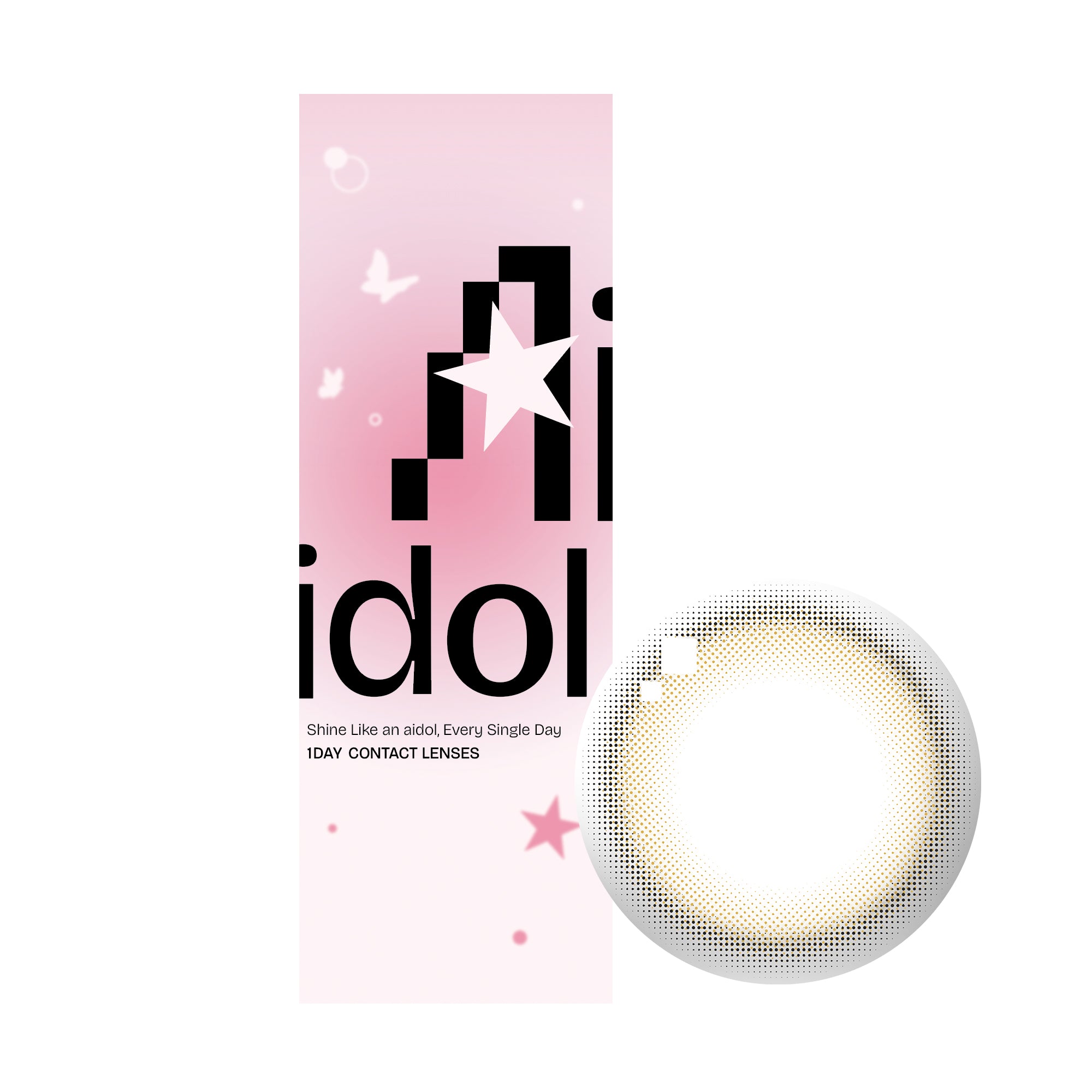 【ワンデー1箱10枚】Aidol Y-light brown.1day (ライトブラウン) ±0.00
